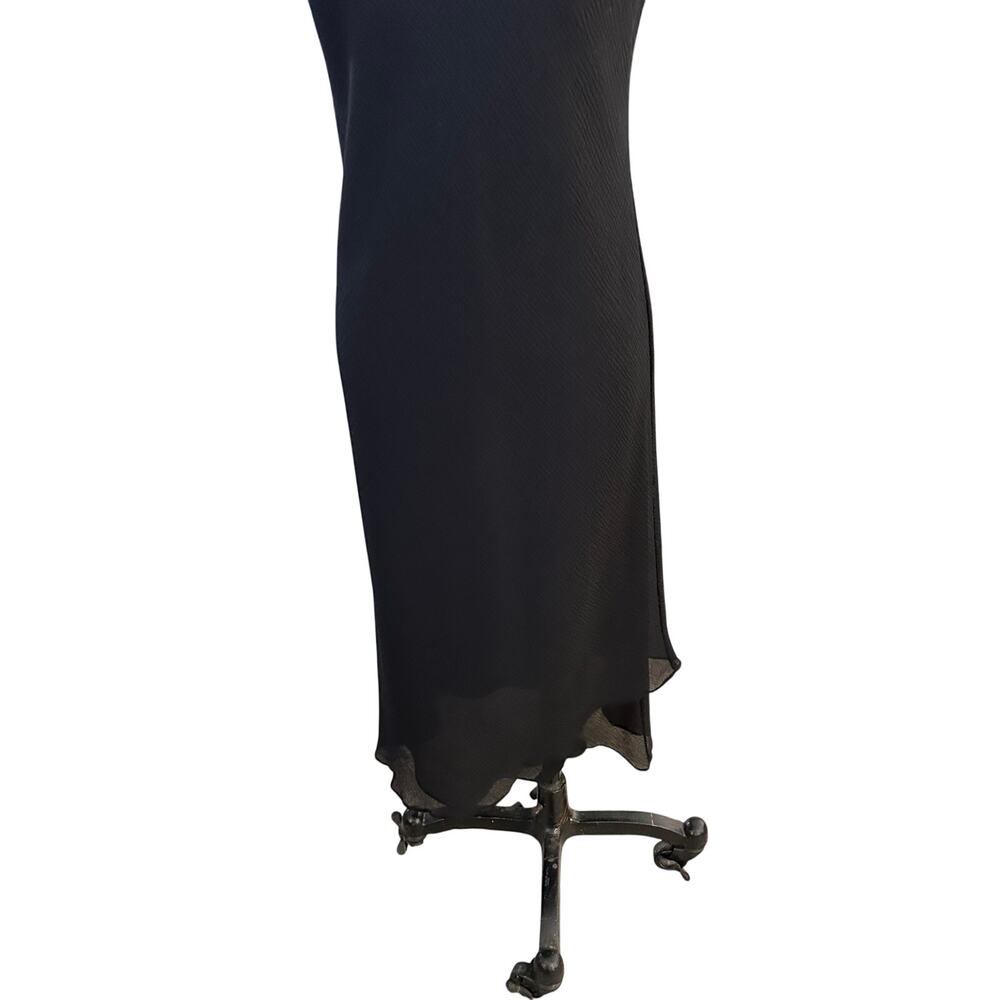 Vintage Jones New York Slip Dress Size 6 Black MIdi Length V-Neck Formal - Picture 10 of 14